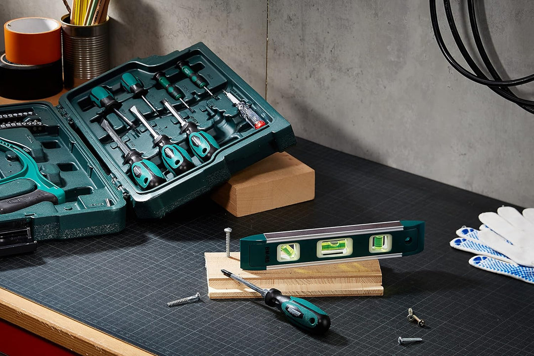 Brüder Mannesmann M29085 Premium Universal und Haushalts-Werkzeugkoffer, Blau, 89-tlg Single, Single