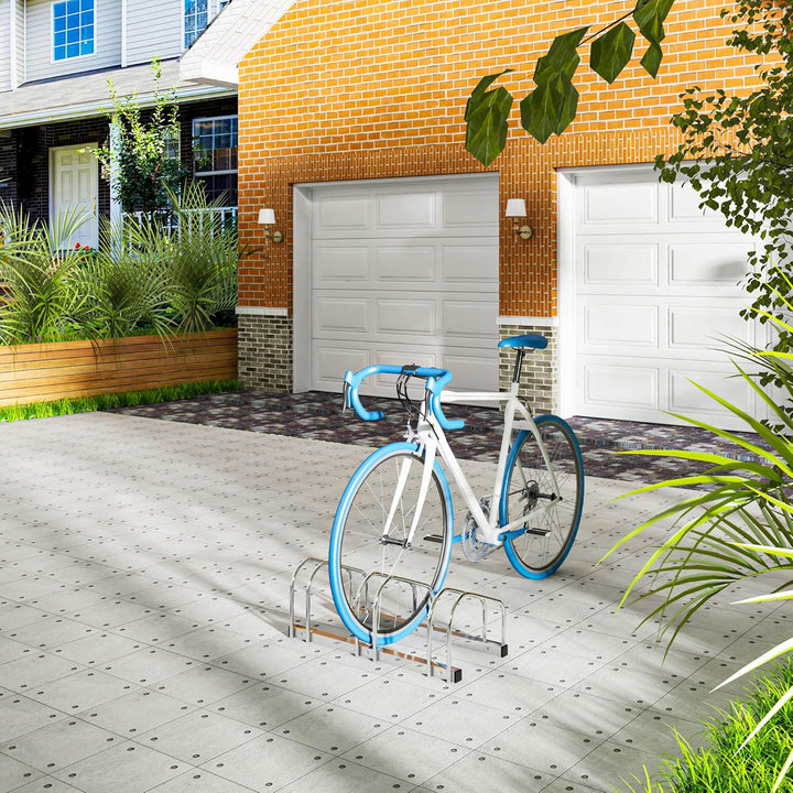 WOLTU Fahrradständer für 3 Fahrräder Fahrradhalterung auf dem Boden Aufstellständer für Fahrradaufhä