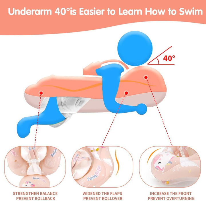 NEU 2023 Schwimmring Baby ab 3-36 Monate, Baby Schwimmring mit Sonnendach Entfernbar, Baby Schwimmhi