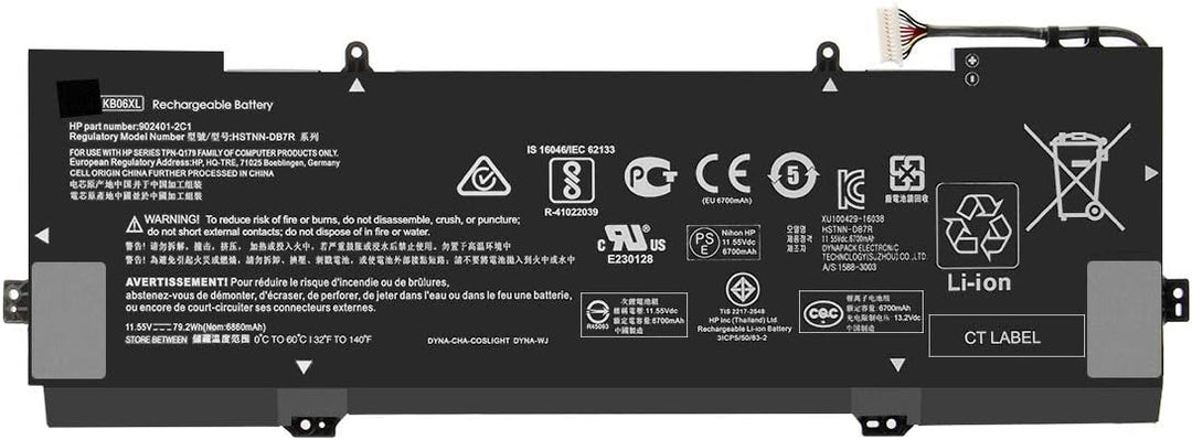 Exmate KB06XL Laptop Akku für HP X360 15-BL002XX,HP Z6K96EA Z6K97EA Z6K99EA Z6L00EA Z6L01EA Z6L02EA