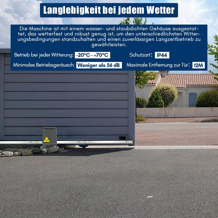 Ansobea Schiebetorantrieb 280W torantrieb Garagentoröffner mit 2 Fernbedienungen bis 600kg elektrisc