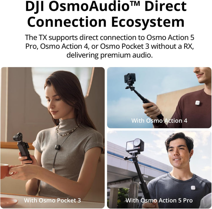 DJI Mic Mini Bluetooth Lavalier Mikrofon (1 Sender + 1 Empfänger), ansteckmikrofon, mikrofon kabello