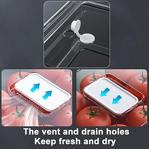 YekouMax Speisekammer-Organisation und Aufbewahrungsbehälter, Kühlschrank-Organizer, stapelbare Aufb