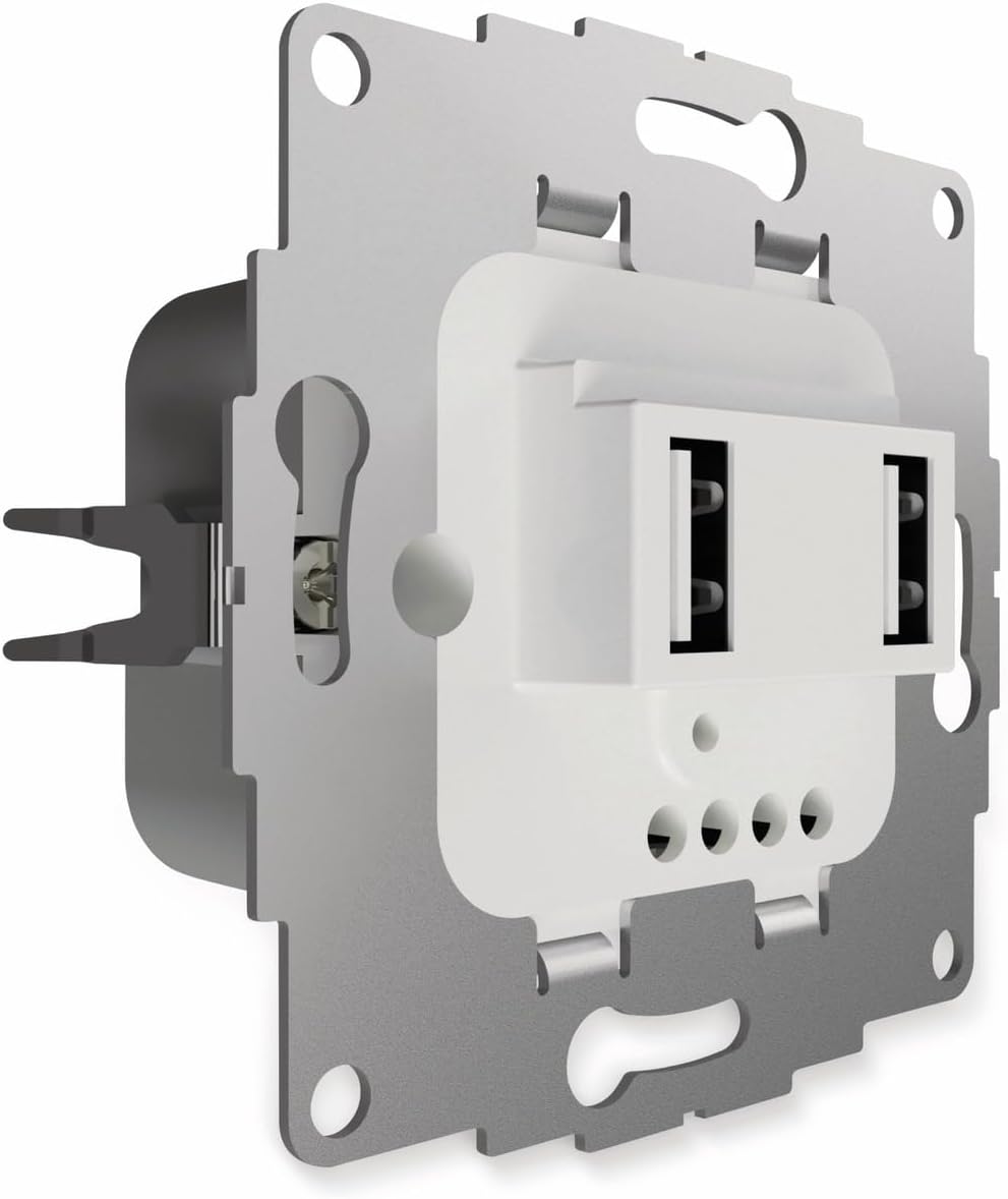 2USB chargeUp TAE USB AA Ladestation Glänzend Weiss / 19.0W / 3.8A