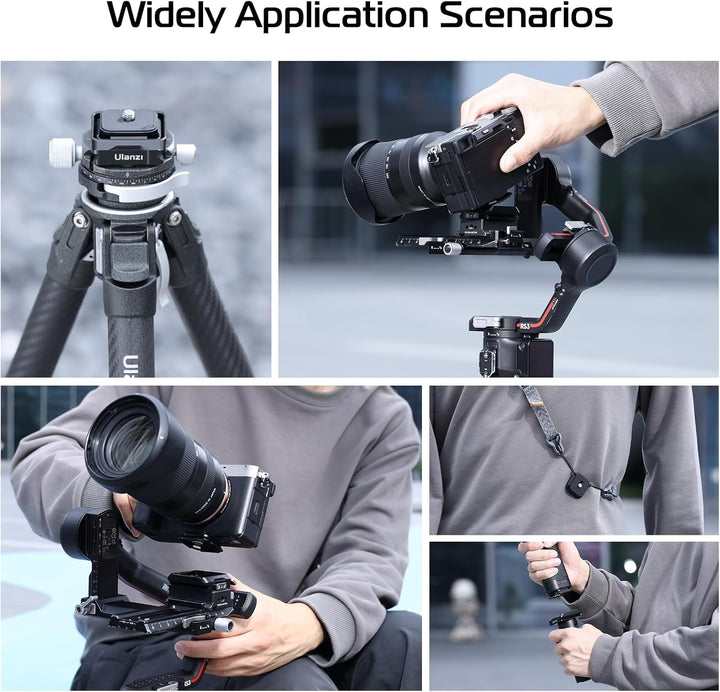 ULANZI Uka Quick Release Plate and Base Kit, UKA01 Kamera-Schnellwechselplatte mit 1/4', 3/8' Schrau