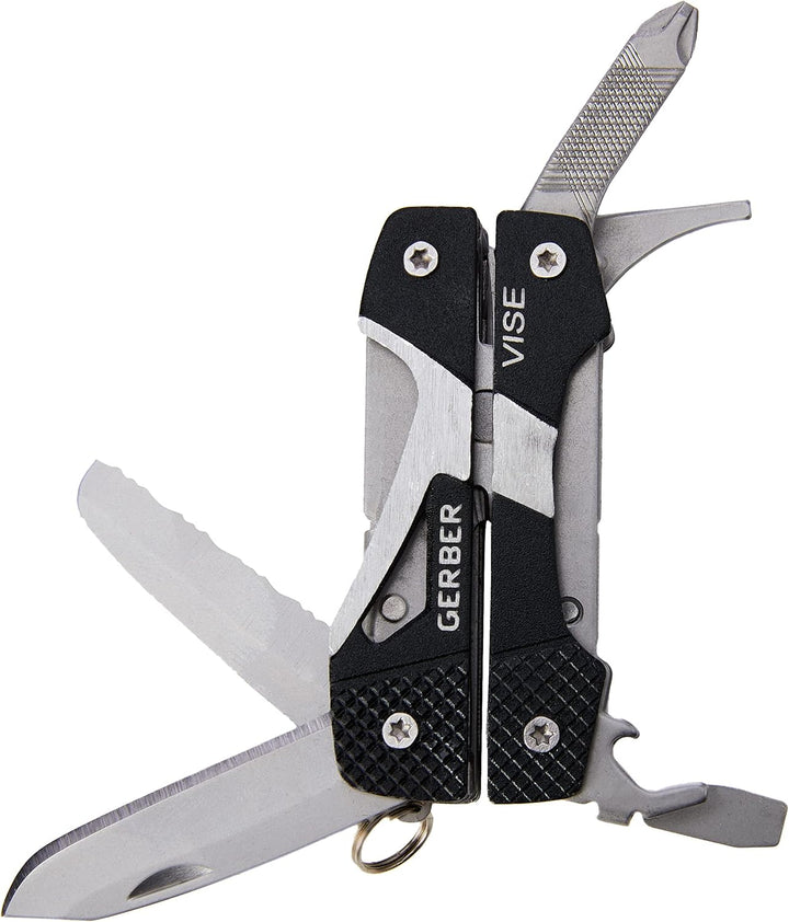 Gerber Multifunktionswerkzeug mit Zange, 10 Funktionen, Vise Pocket Tool, Aluminium/Edelstahl, Schwa