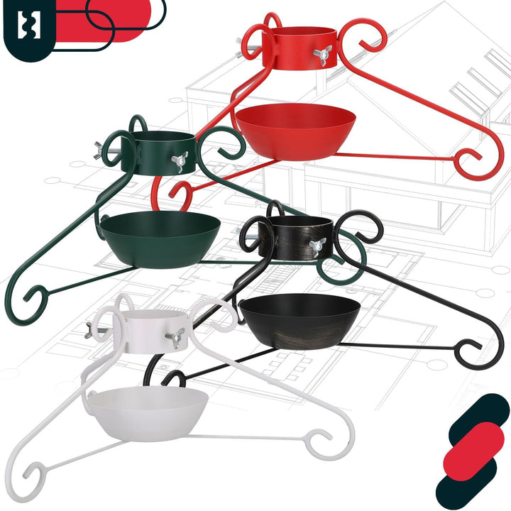 KOTARBAU® Weihnachtsbaumständer mit Wassertank Rot dekorative Christbaumständer Tannenbaumständer mi