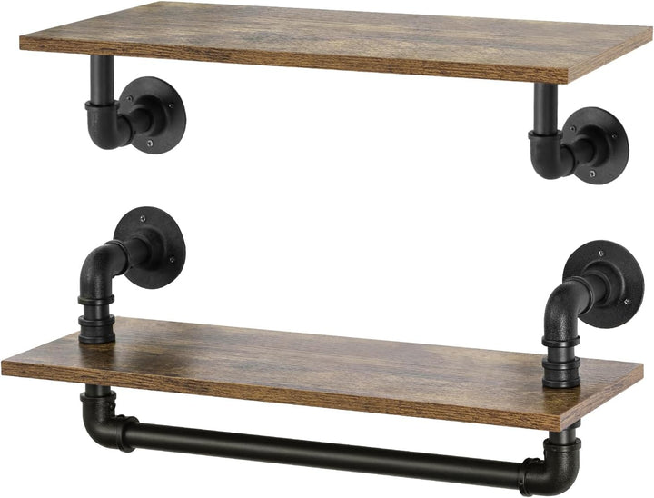 EUGAD Wandregal, Hängeregal 2er Set, Industrie Schweberegal, Regal für Wand, als Hängeorganizer Wand