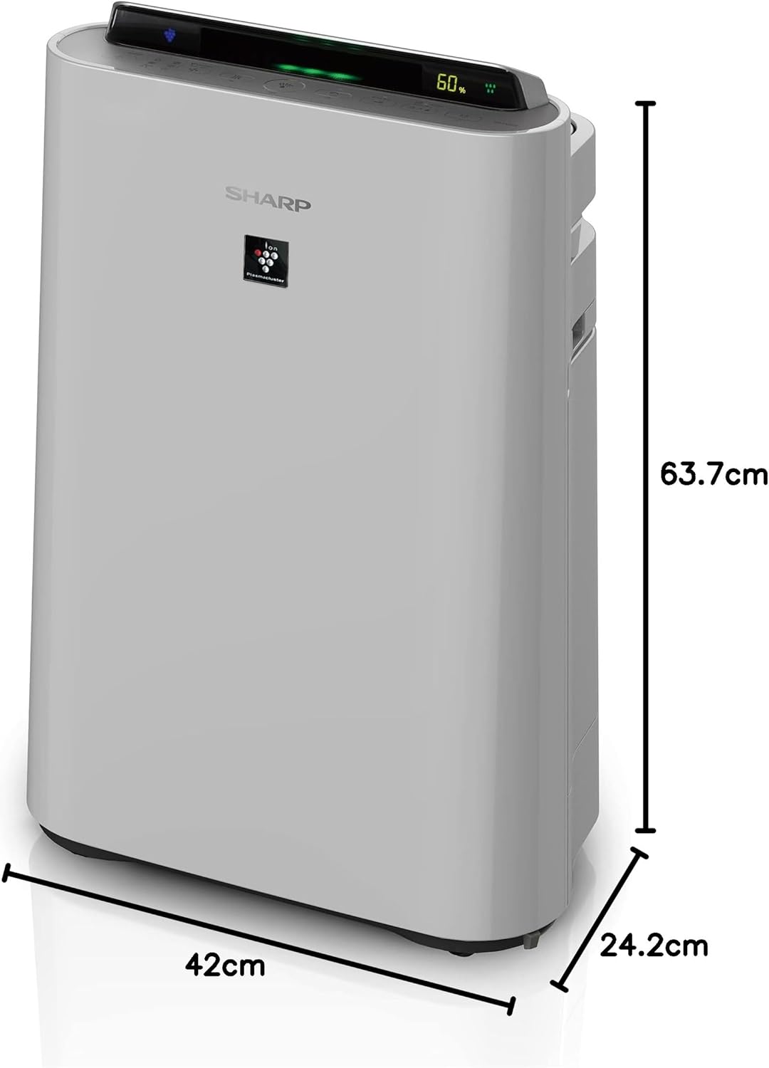 SHARP UA-HD60E-L Luftreiniger (mit Befeuchtungsfunktion, Verbesserung der Luftqualität, Ideal für Al