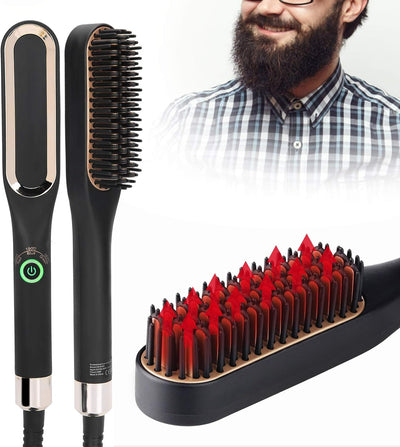 Bartglätter für Männer, Haarglättungskamm, Bartglättungskamm Bartglätterpinsel Haarstylingwerkzeug E