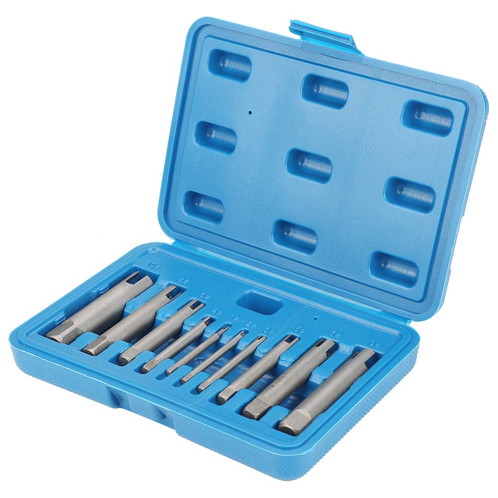 Gewindebohrer-Ausdreher-Set mit 4 Flöten, HSS-Hochgeschwindigkeitsstahl-Gewindebohrer-Ausdreher-Set,