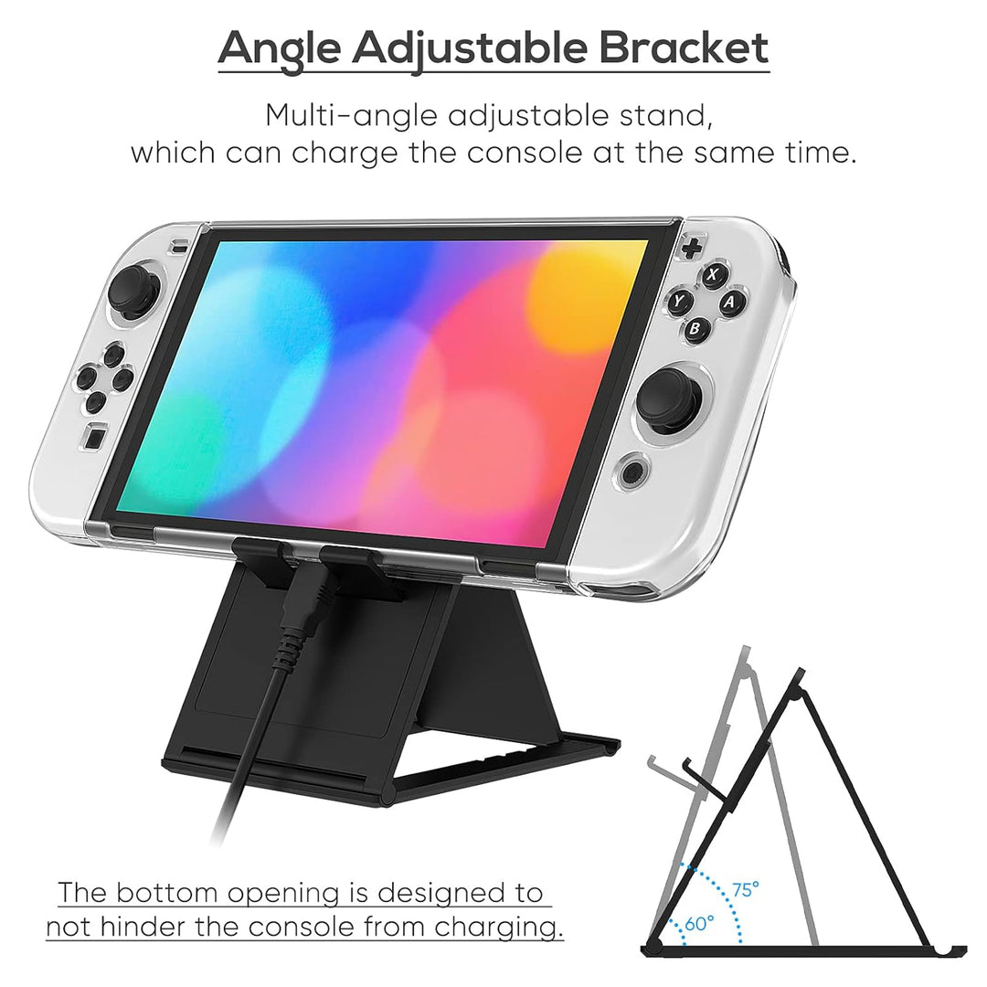FYOUNG Zubehör Bundle Kompatibel mit Nintendo Switch OLED-Modell mit Tragetasche und Schutzhülle Tra
