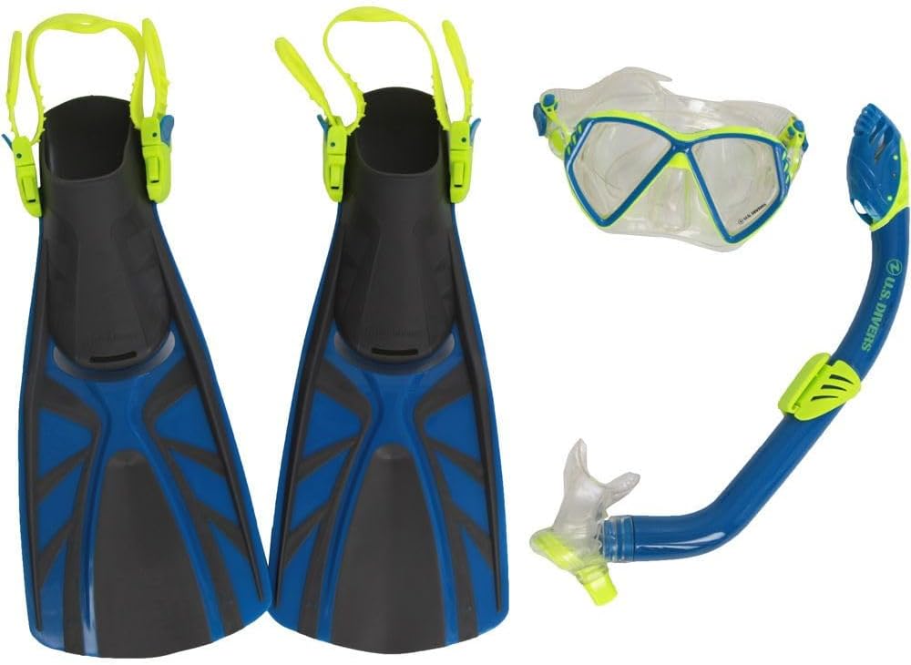 Aqua Lung Regal U.S DIVERS Kinder Schnorchel Set Flossen Schnorchel Flossenset Schnorchelset S (27-3