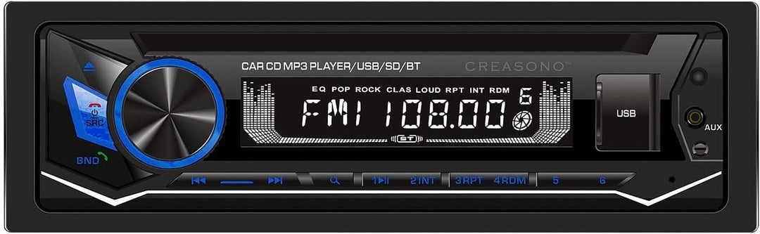 Creasono Autoradio mit CD Player: MP3-Autoradio, CD, Bluetooth, Freisprechfunktion, USB, SD, 4x45W (