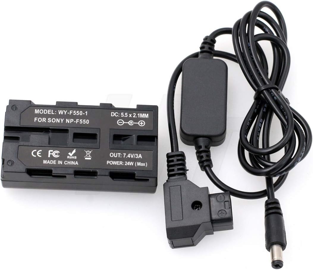 HangTon Kamera-Monitor D-Tap NP-F970 F570 F550 Dummy Akku DC Koppler Netzteil für Atomos Shogun Infe