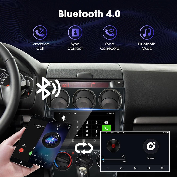 EZoneTronics Android 11 Autoradio Stereo für Mazda 6 Atenza 2002-2014 9 Zoll Touchscreen GPS Navigat