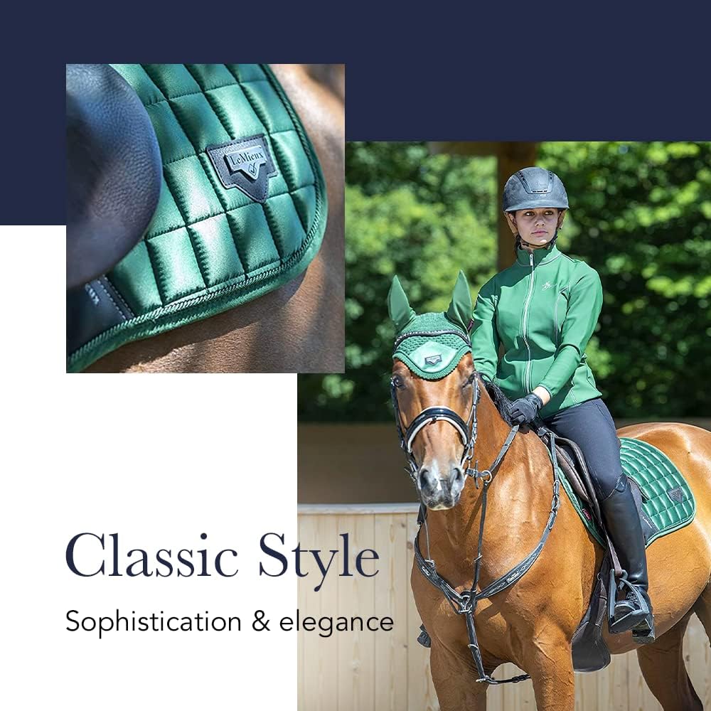 LeMieux Close-Kontakt, Veloursleder, Quadratisch, Hunter Green Schabracke L hunter green, L hunter g