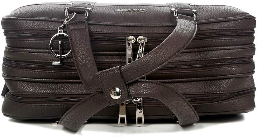 Bowatex Luxus Damen Schulter Gurt Laptop Aktentasche Trolley 4 Rollen Schwarz