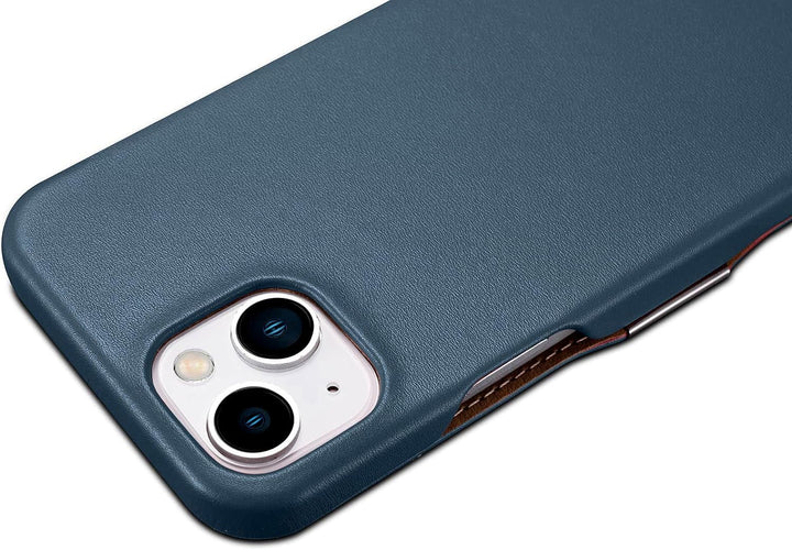 Mobiskin Hülle kompatibel mit Apple iPhone 13 (6,1 Zoll), Handyhülle mit echtem Leder, Case, Schutzh