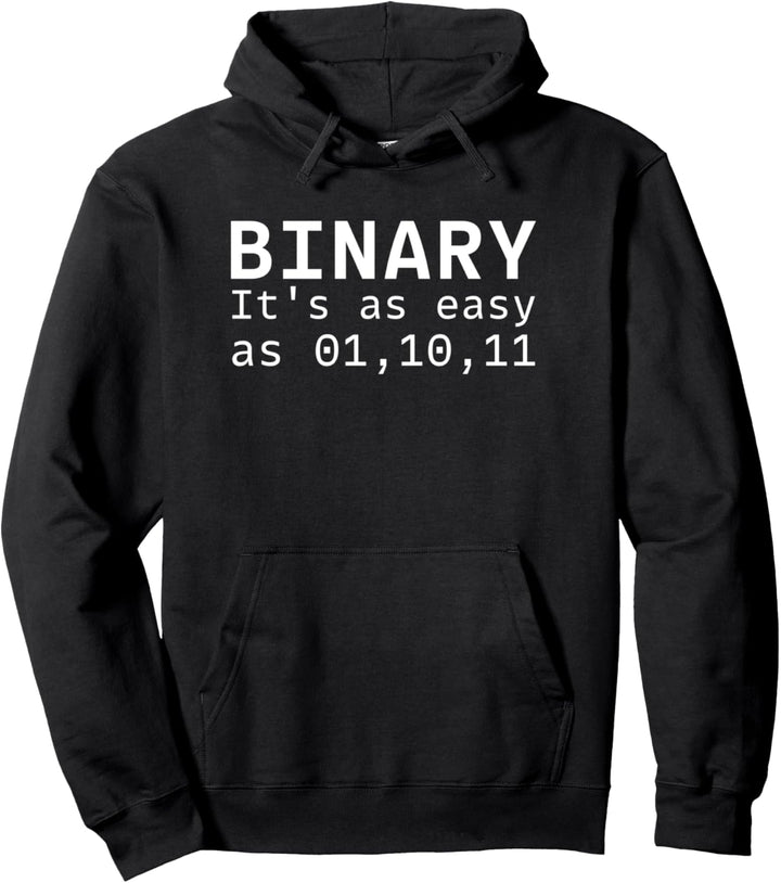 Binär ist so einfach wie 1 2 3 Lustiger Computer Nerd Geek Coder Pullover Hoodie