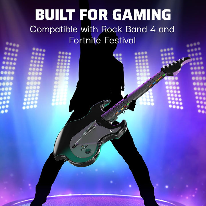 PDP Gaming RIFFMASTER Wireless Guitar Controller for Xbox Series X|S, Xbox One, & Windows 10/11 PC,
