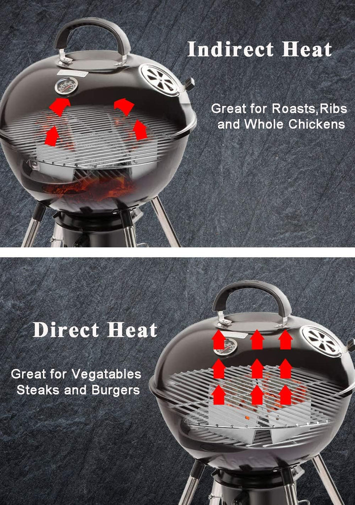 onlyfire Holzkohlekörbe Char-Basket, kohlekörbe für direkte und indirekte Hitze, kohleschale von Dur