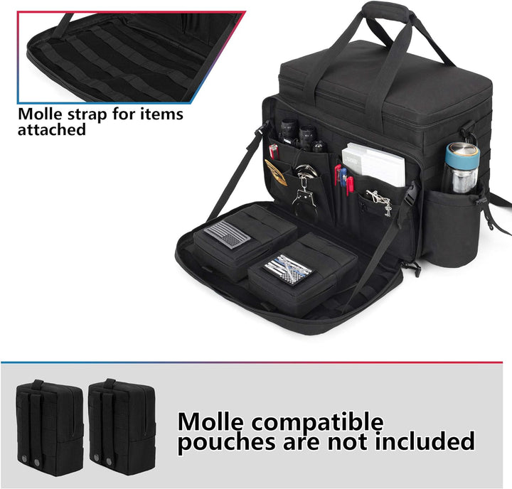 Trunab Polizei Tasche Taktische Tasche Range Bag, Molle Organizer Auto-Vordersitz-Organizer Passend