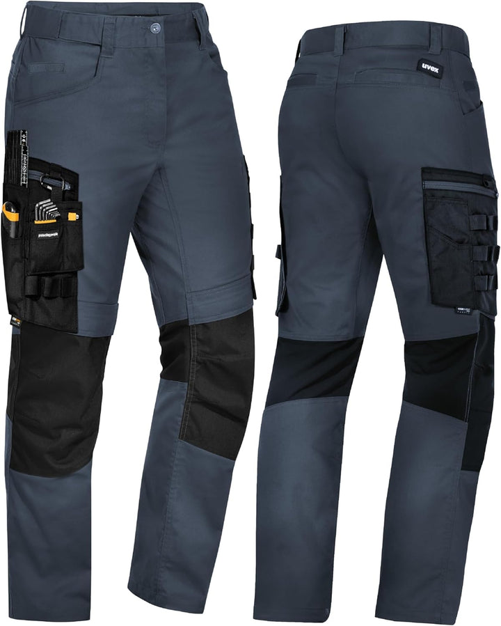 Uvex Echor Bundhose - Herren Arbeitshose mit Stretch-Bund - Cargohose - flexibel & robust 62 Dunkelb