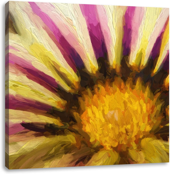 Pixxprint zarte Orchidee mit Zen Steinen, Format: 70x70 auf Leinwand, 70x70