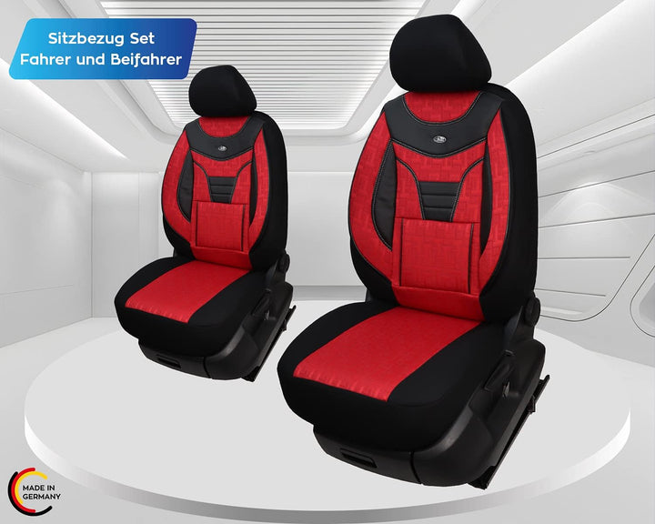 BREMER SITZBEZÜGE Mass Auto Schonbezüge kompatibel mit VW T-Cross Fahrer & Beifahrer Set ab 2019 / A