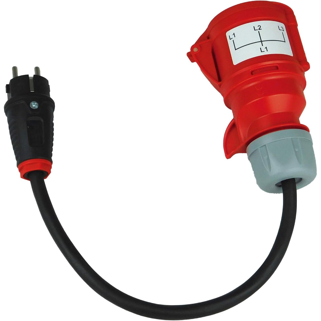 Benning 050308 ST 710 Kontrollinstrument, rot & NWP NW10005 Messadapter Prüfadapter Schuko Stecker a