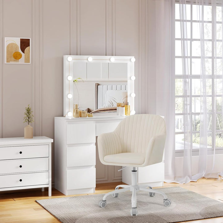 WOLTU Schreibtischstuhl, Bürostuhl ergonomisch, Homeoffice Stuhl höhenverstellbar, Schminkstuhl mit