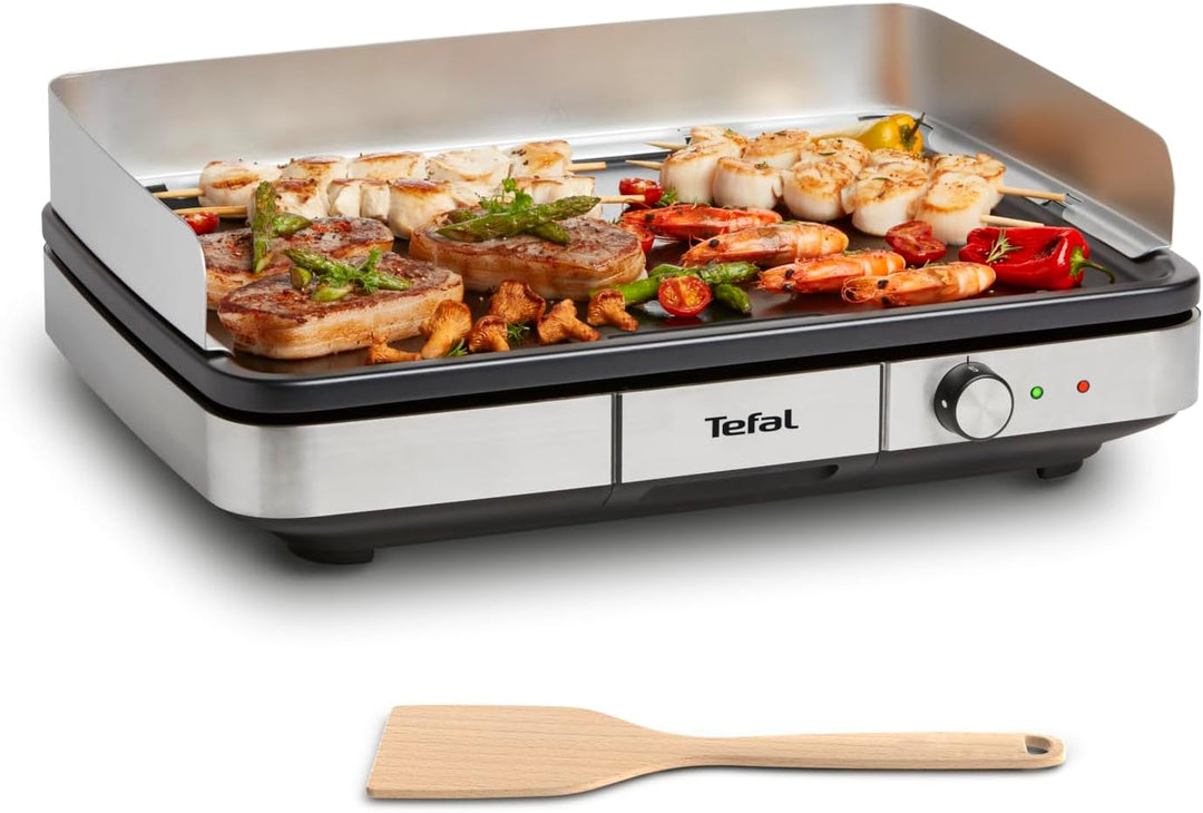 Tefal Maxi Plancha Elektro-Tischgrill CB690D | Extra gross | Antihaft Teppanyaki Platte | Leichte Re
