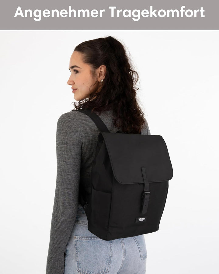 LARKSON Rucksack Damen Klein - Ida - Kleiner Damenrucksack für Freizeit, Uni oder City - Mit Laptop