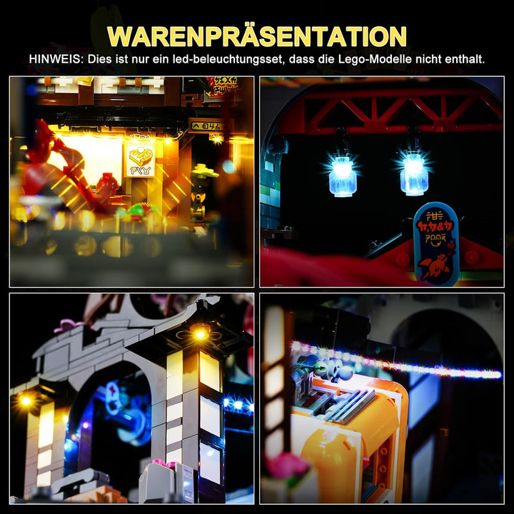 cooldac LED Licht Set für Lego 71799 Ninjago City Markets, Fernbedienung Licht Set Kompatibel mit Le