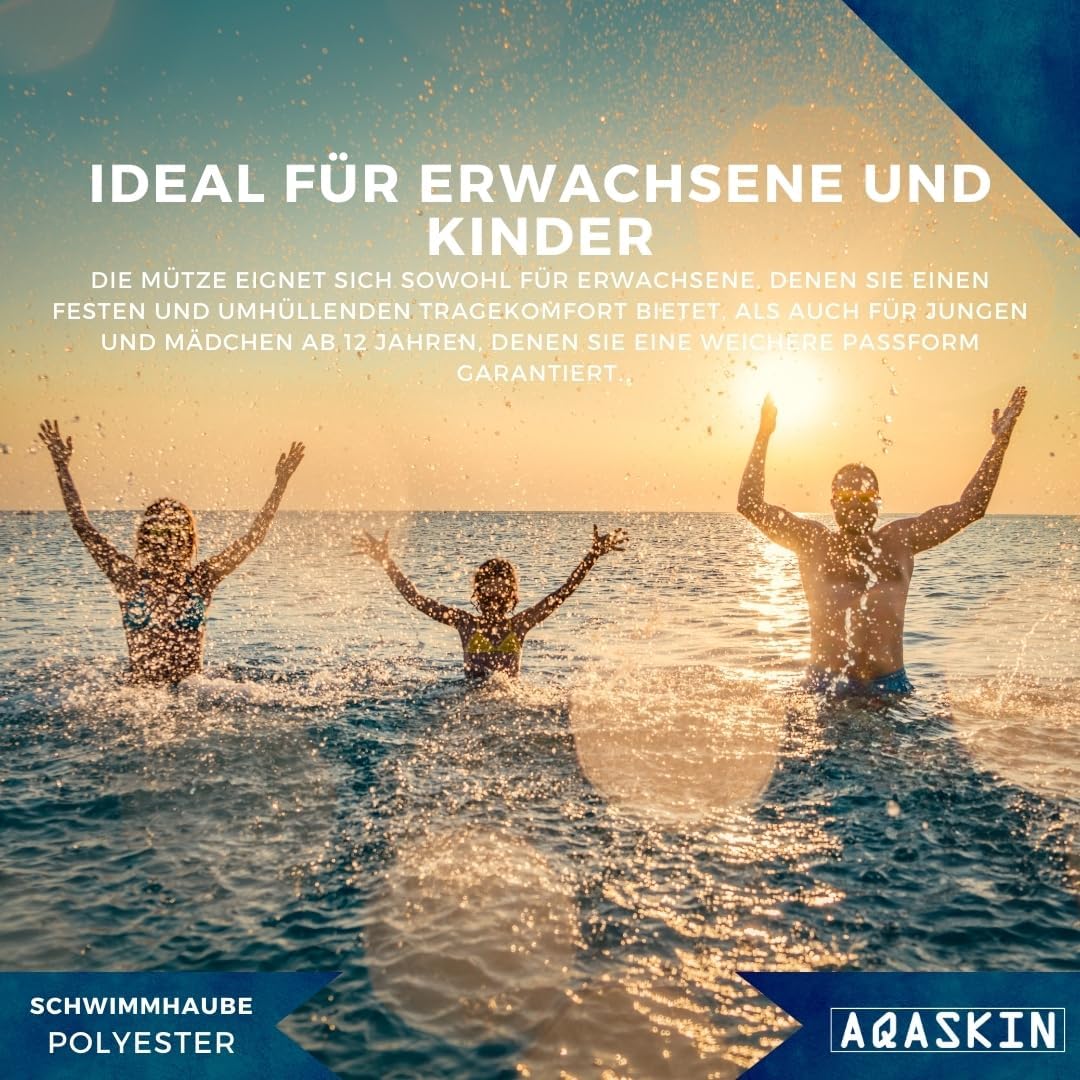 Professionelle schmal geschnittene Polyester-Badekappen – Mengenrabatte – Unisex-Badekappe mit Strei
