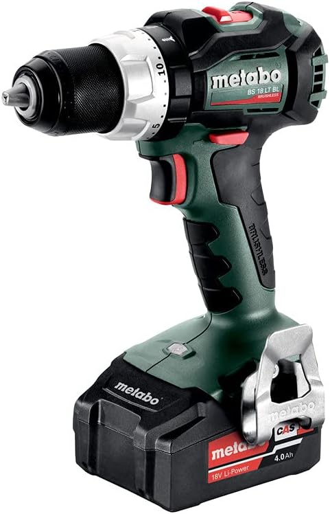 Metabo 602325500 Akkuschrauber BS 18 LT BL 18V, Bürstenlos - inkl. 2 CAS Li-Power Akkupacks (18 V/4,