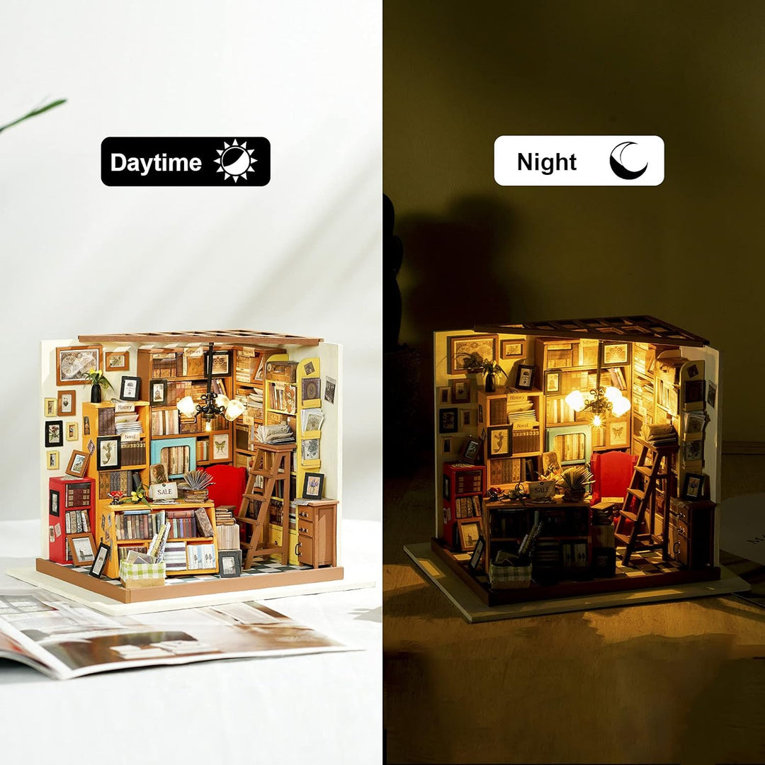 Rolife Miniatur Puppenhaus Kit DIY Holz Bibliothek Haus Modell für Mädchen und Jungen Kinder 14 15 1