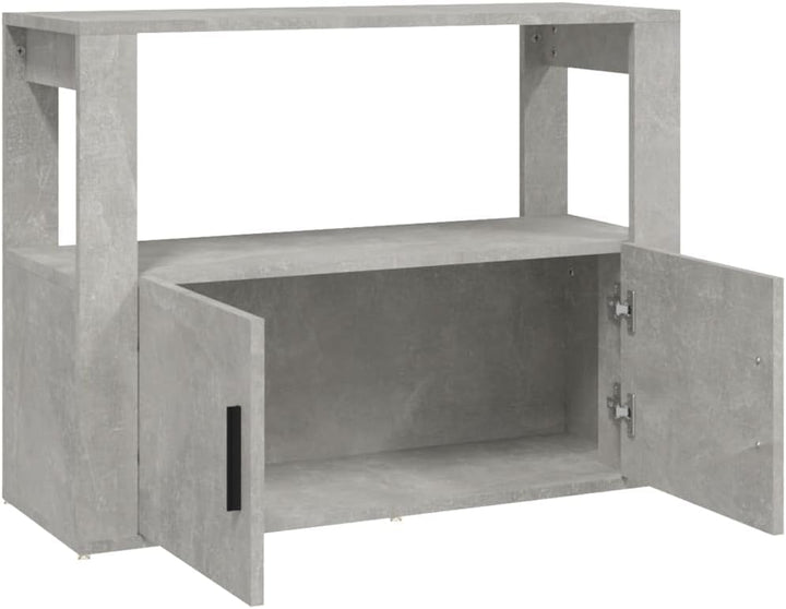 FIRBNUS 80x30x60 cm Seitenschrank mit Ablage und Türen Beistellschrank Schubladenschrank Lowboard La