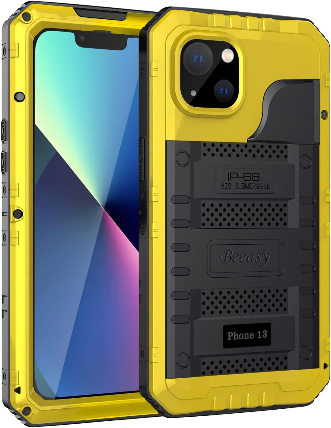 Beeasy für iPhone 13 Wasserdicht Outdoor Hülle (6,1"), Stossfest Panzerhülle Militär 360 Grad Schutz