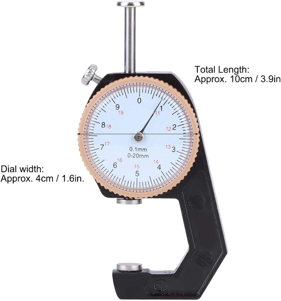 0-20 Mm Dickenmessgerät Spitzer/Flacher Kopf R Es Zifferblatt Genauigkeitsmesswerkzeug Flacher Spitz