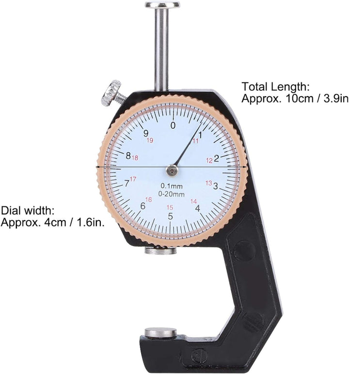 0-20 Mm Dickenmessgerät Spitzer/Flacher Kopf R Es Zifferblatt Genauigkeitsmesswerkzeug Flacher Spitz