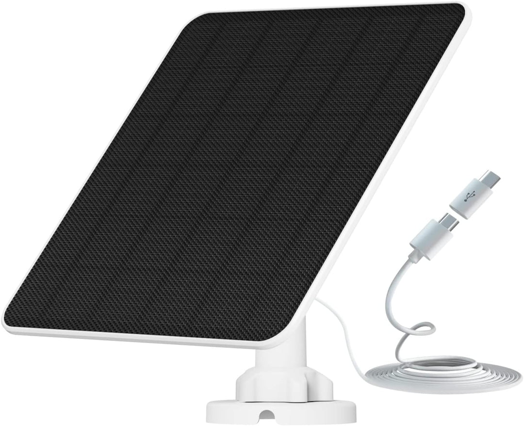 YCTechLife 6W Solarpanel für Akku Überwachungskamera Aussen, USB Solarmodul Kompatibel mit Wiederauf