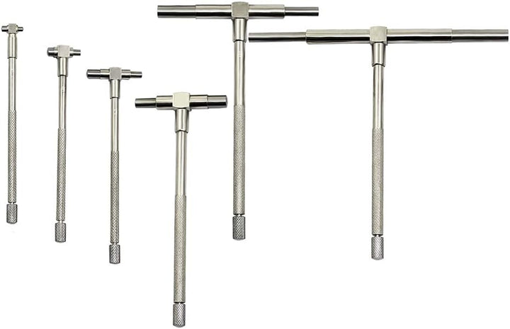 ANCLLO 6er Pack Präzisionsteleskoplehre 8-150mm Innen T Bohrlochlehre Set