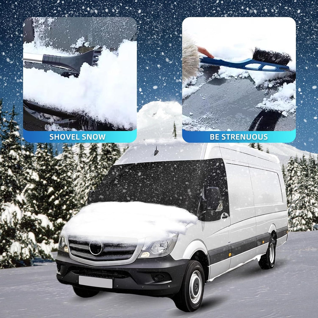 Sonnenschutz Frontscheibe für Mercedes Sprinter 2006-2018, 600D Oxford Tuch 100% Lichtblockend, Wass