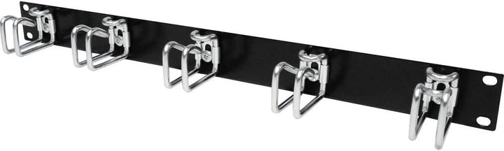 Rittal DK Rangierpanel 1 HE mit Stahlbuegeln, 5502205, Schwarz, Silber