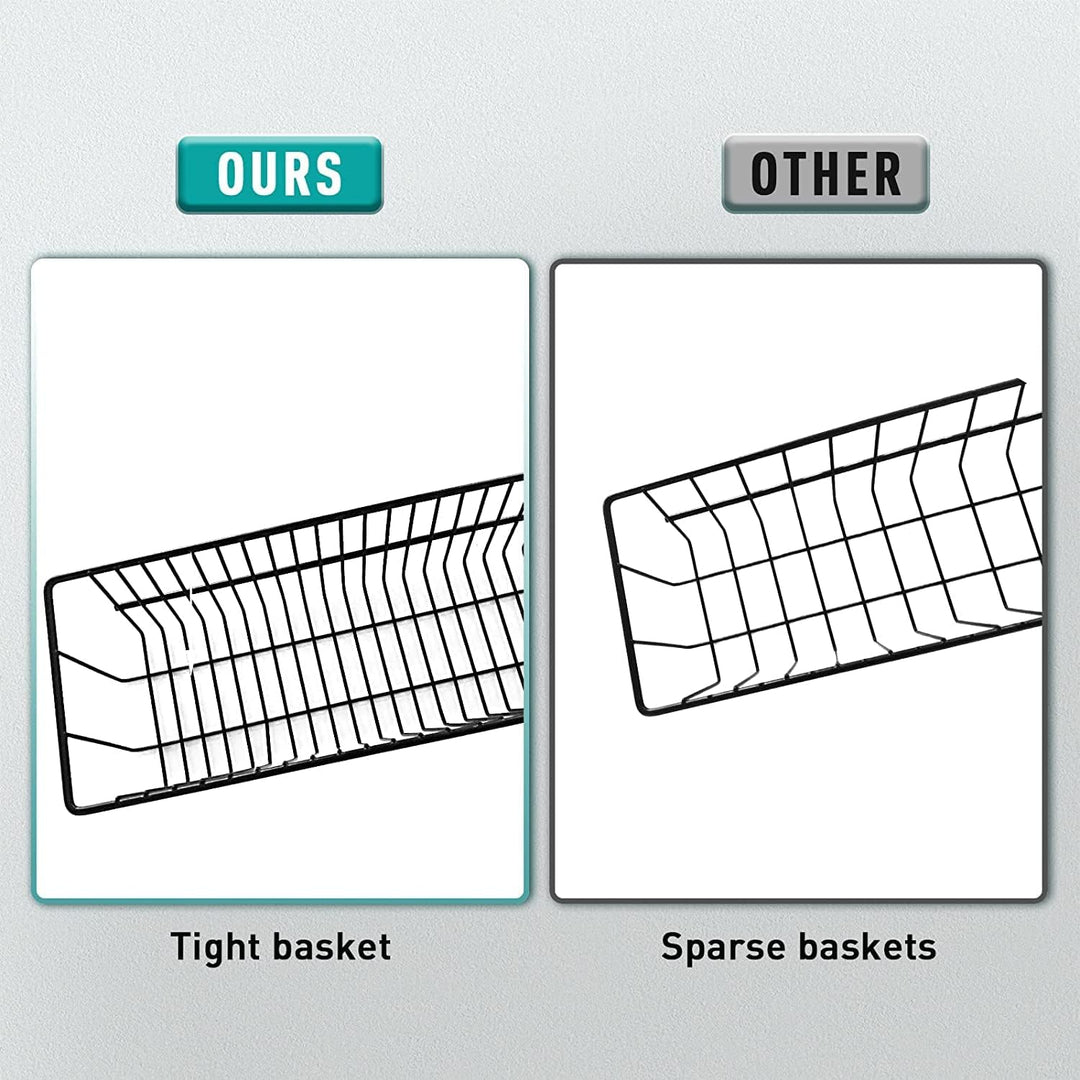 ENONCI Türhaken Zum Einhängen 15 Kleiderbügel Hakens mit 2 Mesh Korb über Tür Lagerung Rack, Kleider