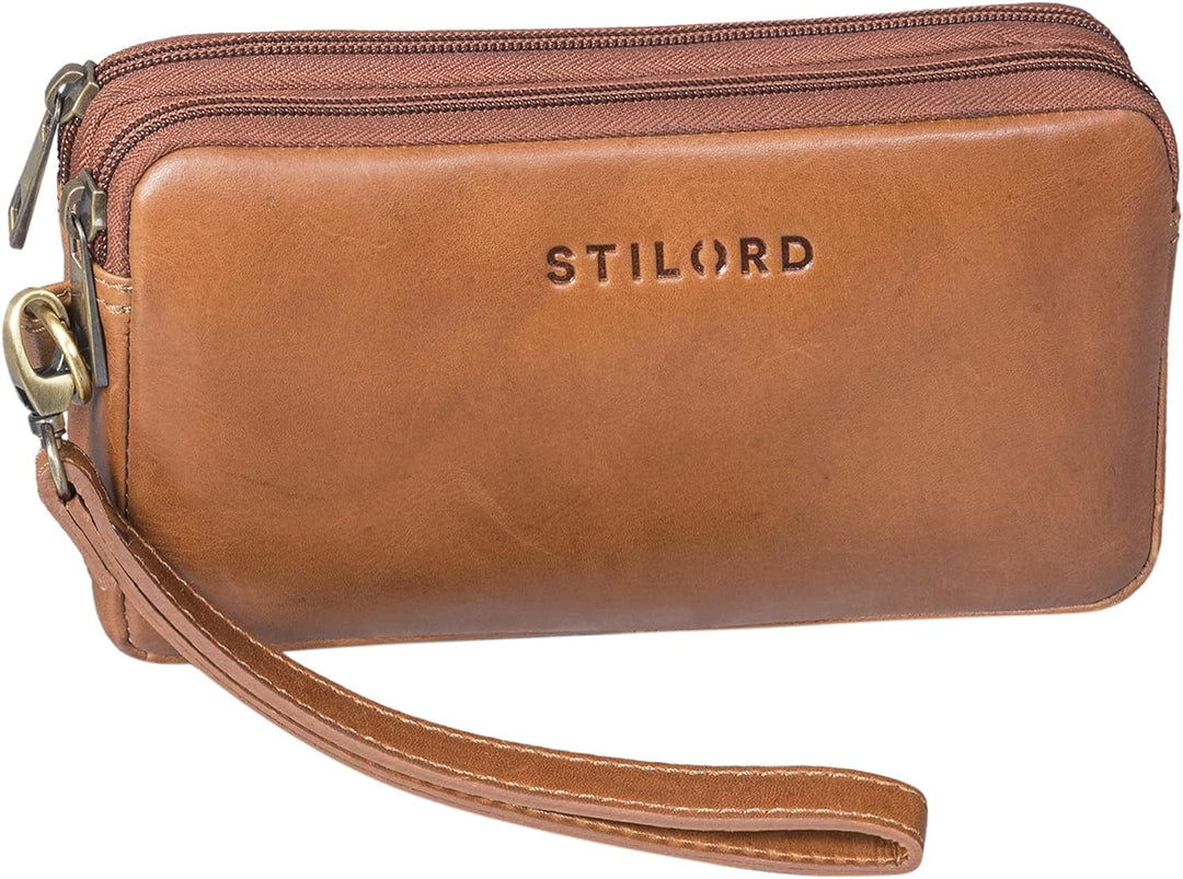 STILORD 'Richie' Handgelenktasche Leder Männer Kleine Herrenhandtasche mit Abnehmbarer Schlaufe Mode