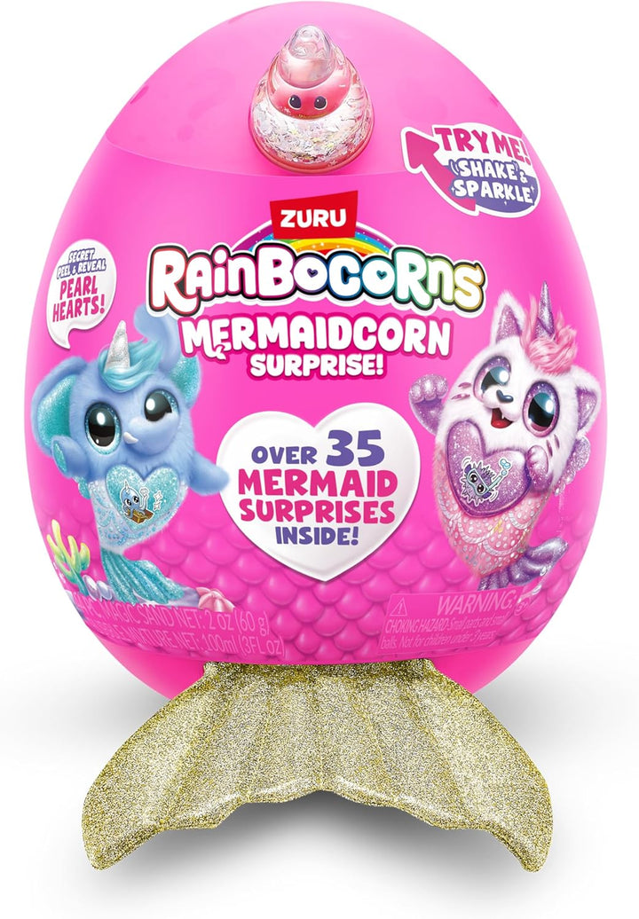 Rainbocorns Mermaidcorn Surprise Serie 7, Sea-Sea Kuh, von ZURU, 28 cm Plüschtier, Meerjungfrau Spie