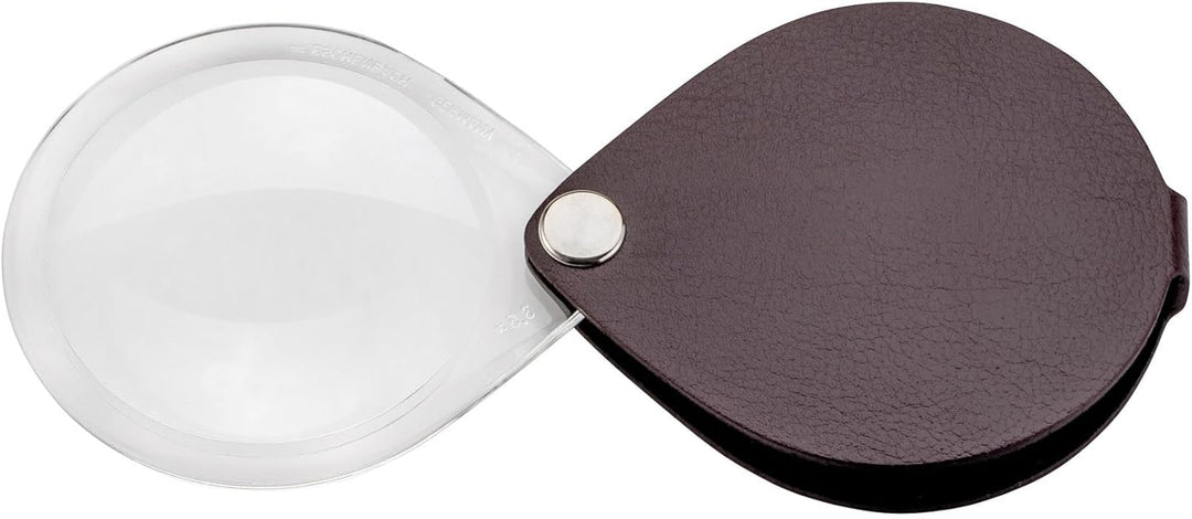 Eschenbach Optik Lupe Einschlaglupe classic, Vergrösserung 3,5 x, Durchmesser 60 mm, rund, burgunder